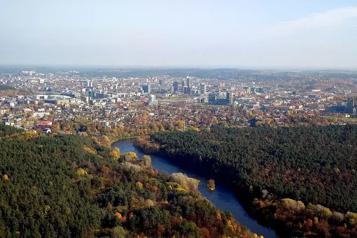 Vilnius skyline in Lithuania